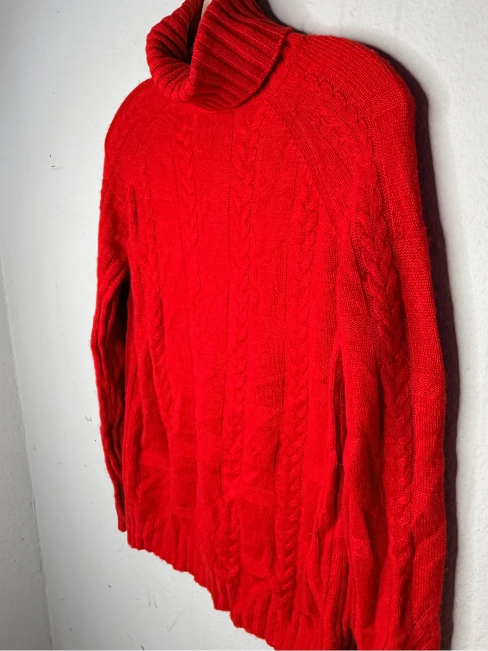 Overland Red Cashmere Turtleneck Sweater